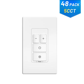 150W/450W Electronic Touch Dimmer Switch with LED Indicator, Single Pole, Wall Plate & Screws - White-18