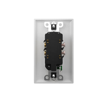 15A Duplex Tamper Resistant Decorator Outlet with Self-Grounding, Wall Plate & Screws, White-11