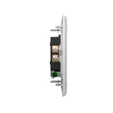 15A Tamper Resistant Decorator Outlet with Self-Grounding, Wall Plate & Screws - White-8