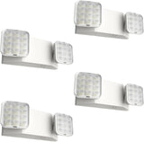 Two Head LED Emergency Light with Battery Backup, Adjustable Square Lighting for Business, AC 120/277V - 1