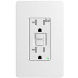 Amico-20A Weather Resistant GFCI Outlet with LED Indicator & Wall Plate - White-1