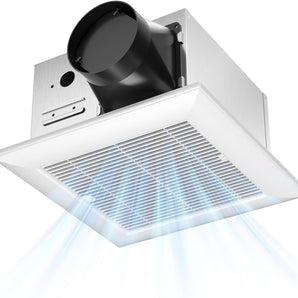 110 CFM Bathroom Exhaust Fan, 1.0 Sone Low Noise Ventilation Fan, Ceiling Mounted Retrofit