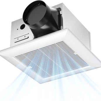 Amico-110 CFM Bathroom Exhaust Fan, 1.0 Sone Low Noise Ventilation Fan, Ceiling Mounted Retrofit-1