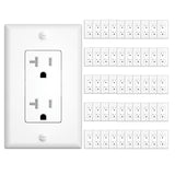 Amico-20A Tamper Resistant Decorator Outlet with Wall Plate & Screws - White-1