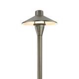 Solid Brass Low Voltage LED Pathway Lights without bulbs 12V AC/DC Heavy Duty Outdoor Landscape Lights, Antique Bronze Walkway Lights with Larger Stake 6.8" DIA x 23.8" H - 2