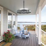 20 Inch Outdoor Ceiling Fan with Light for Patio, IP65 Waterproof Plug in Caged Hanging Fan, Remote Control, 3 CCT, 6 Speeds Reversible Outdoor Fan for Gazebo, Pergola, Porch-15