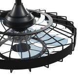 20 Inch Outdoor Ceiling Fan with Light for Patio, IP65 Waterproof Plug in Caged Hanging Fan, Remote Control, 3 CCT, 6 Speeds Reversible Outdoor Fan for Gazebo, Pergola, Porch-25