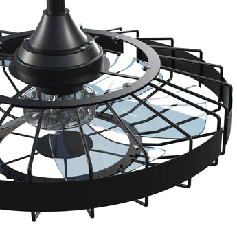 20 Inch Outdoor Ceiling Fan with Light for Patio, IP65 Waterproof Plug in Caged Hanging Fan, Remote Control, 3 CCT, 6 Speeds Reversible Outdoor Fan for Gazebo, Pergola, Porch-25
