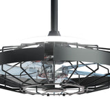 20 Inch Outdoor Ceiling Fan with Light for Patio, IP65 Waterproof Plug in Caged Hanging Fan, Remote Control, 3 CCT, 6 Speeds Reversible Outdoor Fan for Gazebo, Pergola, Porch-18