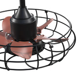 20 Inch Outdoor Ceiling Fan with Light for Patio, IP65 Waterproof Plug in Caged Hanging Fan, Remote Control, 3 CCT, 6 Speeds Reversible Outdoor Fan for Gazebo, Pergola, Porch-4