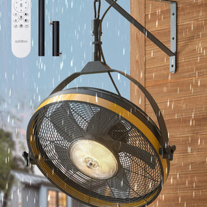 20 Inch Waterproof Outdoor Ceiling Fan with Light, Black Plug - in Hanging Gazebo Fan, 6 Speed 3CCT Dimmable DC Ceiling Fan with Remote & APP Control for Patio Porch Pergola Canopy - 2