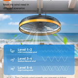 20 Inch Waterproof Outdoor Ceiling Fan with Light, Black Plug - in Hanging Gazebo Fan, 6 Speed 3CCT Dimmable DC Ceiling Fan with Remote & APP Control for Patio Porch Pergola Canopy - 8