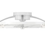20'' Low Profile Flush Mount Ceiling Fan with Dimmable LED Light Remote Control 3000-6000K Fandelier-37