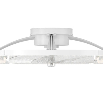 20'' Low Profile Flush Mount Ceiling Fan with Dimmable LED Light Remote Control 3000-6000K Fandelier-37