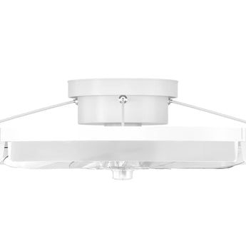 20'' Low Profile Flush Mount Ceiling Fan with Dimmable LED Light Remote Control 3000-6000K Fandelier-27