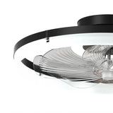 20'' Low Profile Flush Mount Ceiling Fan with Dimmable LED Light Remote Control 3000-6000K Fandelier-19