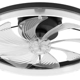 20'' Low Profile Flush Mount Ceiling Fan with Dimmable LED Light Remote Control 3000-6000K Fandelier-20