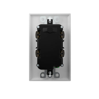 20A Weather Resistant GFCI Outlet with LED Indicator, Wall Plate & Screws - White-12