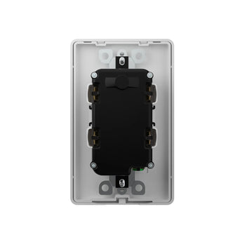 20A Weather Resistant GFCI Outlet with LED Indicator & Wall Plate - White-12