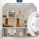 Amico Recessed Lighting, Flat LED Can Lights, 5CCT Selectable, 12W Eqv 120W, 1050LM Brightness, Retrofit Installation - ETL & FCC - 4