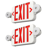 Exit Sign with Emergency Lights, Two LED Adjustable Head Emergency Light with Battery, Exit Sign for Business - 7