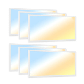2x4 LED Panel Light, 30W/40W/50W, 6250LM, Selectable Wattage & 3CCT, 0-10V Dimmable, Drop Ceiling Light-1