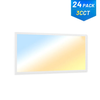 2x4 LED Panel Light, 30W/40W/50W, 6250LM, Selectable Wattage & 3CCT, 0-10V Dimmable, Drop Ceiling Light-19