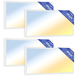 Amico 2x4 LED Flat Panel Light Fixture, 72W, 9000LM, 3500K/4000K/5000K/5700K/6500K 5CCT Selectable Drop Ceiling Office Lights, 0-10V Dimmable, LED Drop Ceiling Light Fixtures, ETL/DLC