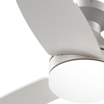 30" Low Profile Ceiling Fan with Light & Remote, Flush Mount, 3 - CCT Dimmable, Reversible & Noiseless, 4 Colors Available - 23
