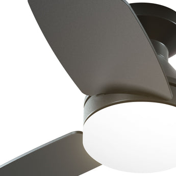 30" Low Profile Ceiling Fan with Light & Remote, Flush Mount, 3 - CCT Dimmable, Reversible & Noiseless, 4 Colors Available - 5