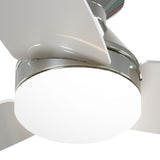 30" Low Profile Ceiling Fan with Light & Remote, Flush Mount, 3 - CCT Dimmable, Reversible & Noiseless, 4 Colors Available - 19