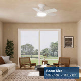 32" Low Profile Ceiling Fan with Light, 3CCT Dimmable, Remote, Flush Mount, Quiet – Indoor/Outdoor - 20