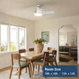 32" Low Profile Ceiling Fan with Light, 3CCT Dimmable, Remote, Flush Mount, Quiet – Indoor/Outdoor - 14