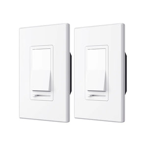 Amico LED Dimmer Light Switch, Single-Pole & 3-Way Slide Dimmer, 150W LED/CFL or 600W Incandescent, Includes Wall Plate & Screws, White