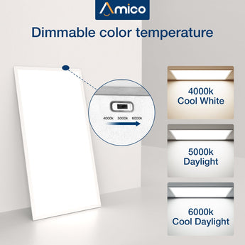 4000K cool white, 5000K daylight, 6000K cool daylights 3CCT Led Flat Panel Lights