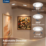 Retrofit Eyeball Gimbal Can Lights 6 Pack, LED Recessed Lights Directional Angled Trim, 5CCT Selectable, 16W, 1500 LM - ETL&FCC - 3