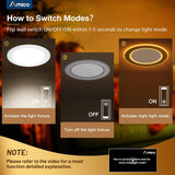 6 Inch Recessed LED Lighting With Double Ring Night Light, Slim Design, Selectable CCT, 1100 Lumens - 5
