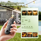 ST38 Solar String Lights, LED Shatterproof Bulbs, Suspended Standard Sockets, 3 Lighting Modes - 3