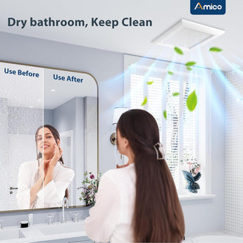 Amico-110 CFM Bathroom Exhaust Fan, 1.0 Sone Low Noise Ventilation Fan, Ceiling Mounted Retrofit-3