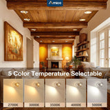 4 Inch Gimbal LED Recessed Lighting, 360° & 90° Adjustable Eyeball, Selectable CCT, 700 Lumens - 5