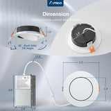 4 Inch Gimbal Slim LED Recessed Pot Lights with Junction Box 6-Pack-4