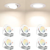 4 Inch Gimbal Slim LED Recessed Pot Lights with Junction Box 6-Pack-1