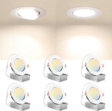 4 Inch Gimbal Slim LED Recessed Pot Lights with Junction Box 6-Pack-1