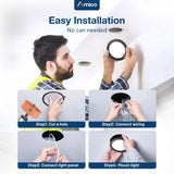 4 Inch Recessed LED Lighting, Slim Design, Selectable CCT, 800 Lumens - 5