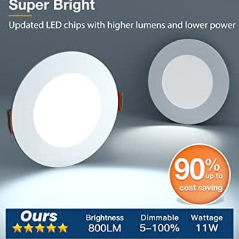 1 Pack 4/6 Inch Led Recessed Lighting 5CCT - VIP Exclusive - 3