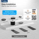 42" Black RGB Low Profile Ceiling Fan with Light, 3CCT Reversible Fan Remote APP Control for Home Indoor Use - 2