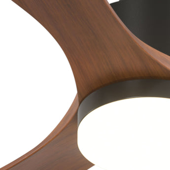 42" Ceiling Fan with Light & Remote, 3 Wood Blades, 6 Speeds, 3CCT Dimmable, Reversible, Quiet – Indoor/Outdoor Black Walnut - 4