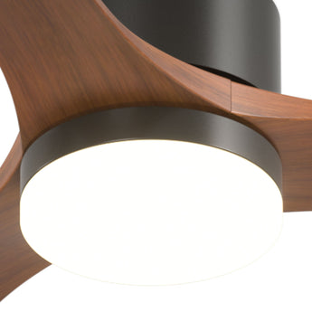 42" Ceiling Fan with Light & Remote, 3 Wood Blades, 6 Speeds, 3CCT Dimmable, Reversible, Quiet – Indoor/Outdoor Black Walnut - 5