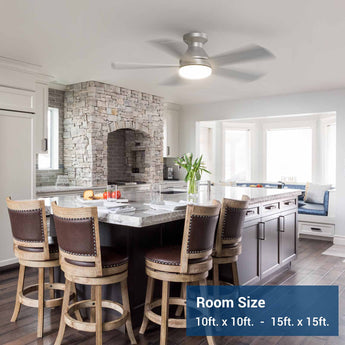 42" Low Profile Ceiling Fan with Light & Remote, Flush Mount, 3CCT Dimmable, Reversible, Quiet, DC Motor - 11