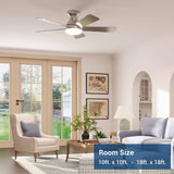 42" Low Profile Ceiling Fan with Light & Remote, Flush Mount, 3CCT Dimmable, Reversible, Quiet - 15